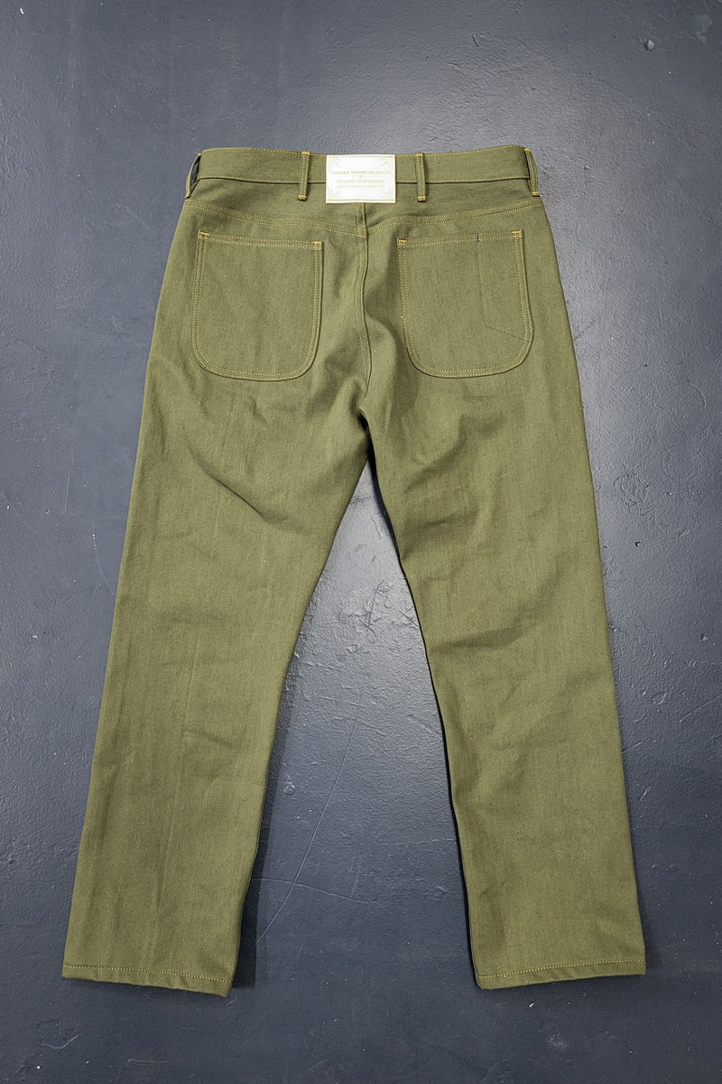 Green Denim Work Pants