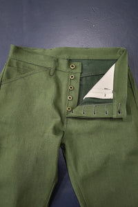 Green Casual Denim Pants