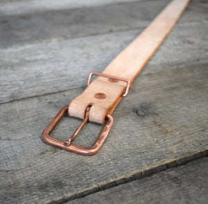 The Rabun roughout leather belt
