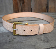 Load image into Gallery viewer, The Brasstown roughout leather belt